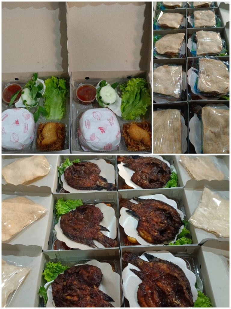 Menu Ikan bakar dan Nasi Kotak Ravivah Food